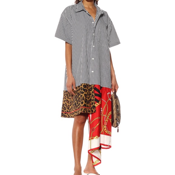 Balenciaga Dresses & Skirts - Balenciaga Scarf Cotton and Silk Shirt Dress